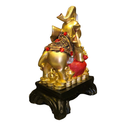 Escultura Original Elefante Con Morral - Artículos Lety