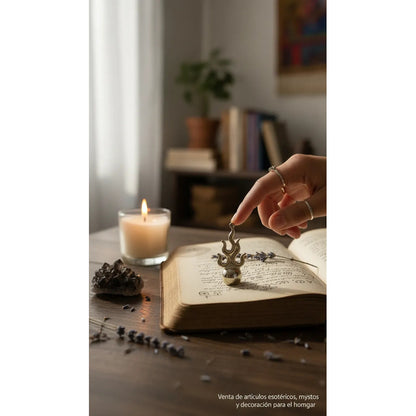 Bola De Fuego Amuleto De Metal 7 Cm Altura