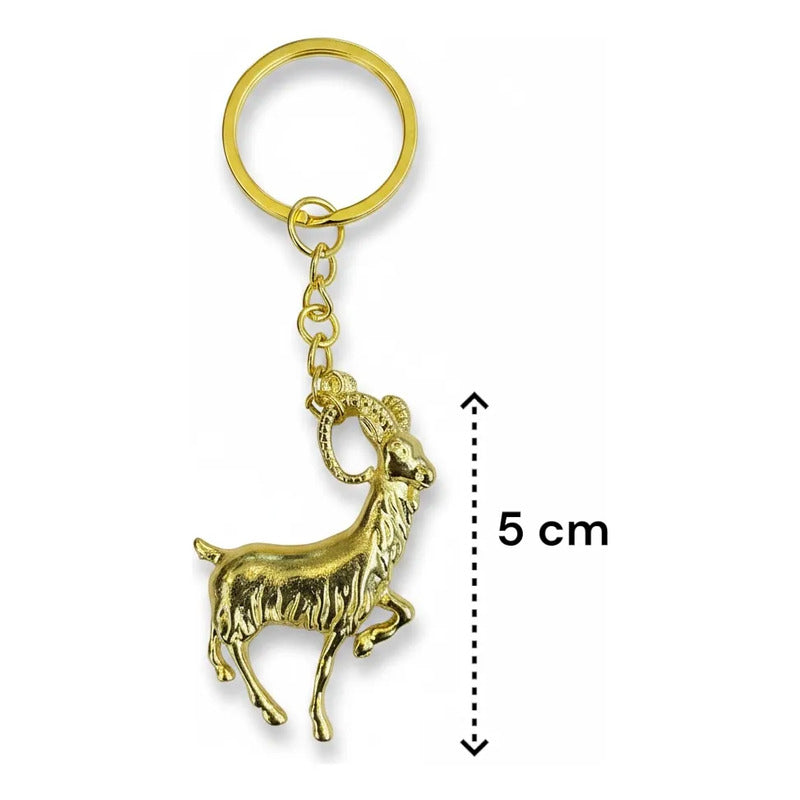 Llavero Hereje Año De La Cabra, Diseño Sencillo De Cabra Dorado by HEREJE