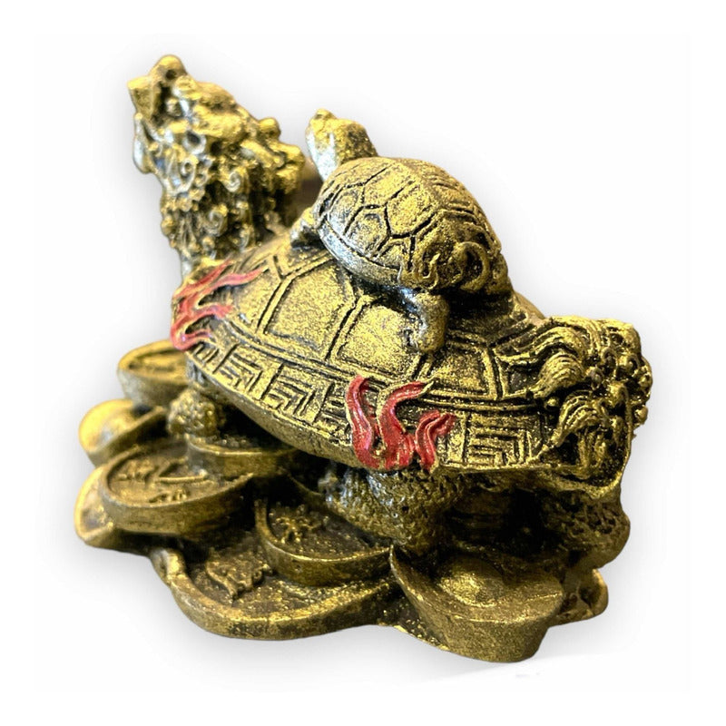 Tortuga Dragón Resina Guardián De La Riqueza Nacional 4cm