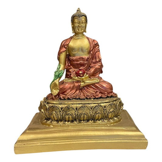 Buda De La Salud Y Meditación 15 Cm Escultura De Resina