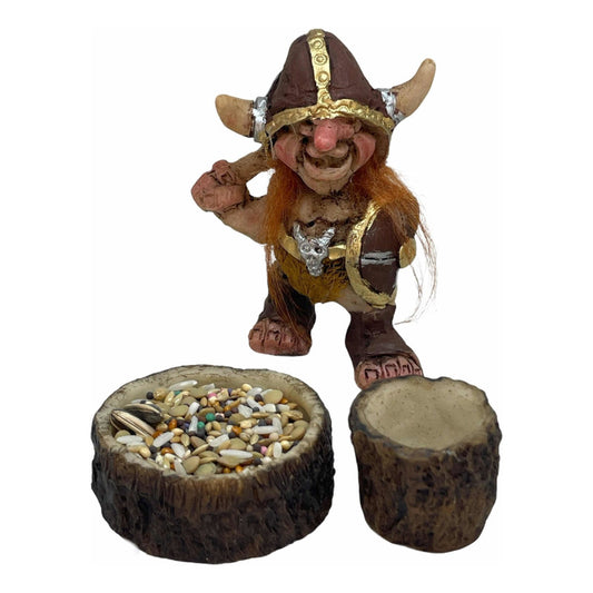 Troll Vikingo Protector Del Dinero 11 Cm Figura De Resina
