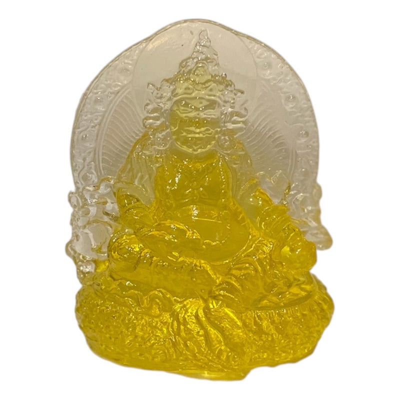 Dzambhala De La Prosperidad Buda En Resina Cristal 12cm