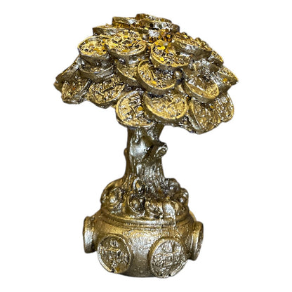 Árbol De Monedas 7cm Figura De Resina Para La Abundancia