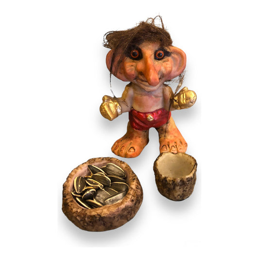 Troll Boxeador + Comedero 10 Cm Figura En Resina Nacional Variado