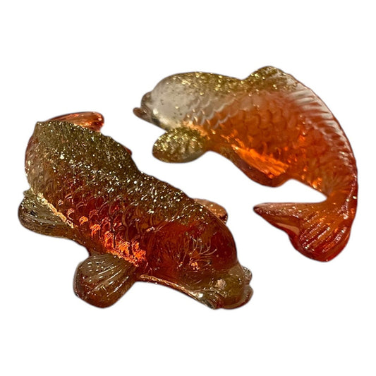 Carpa, Ajowana, Pez De Abundancia Escultura Resina Cristal