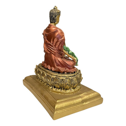Buda De La Salud Y Meditación 15 Cm Escultura De Resina