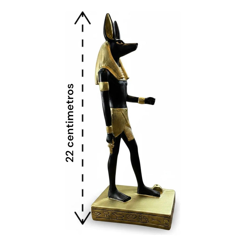 Figura Decorativa Dios Egipcio Anubis Resina 22 Cm Negro by HEREJE