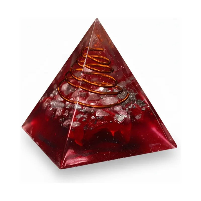 Piramide Orgonita 4 Cm De Altura Rojo by HEREJE