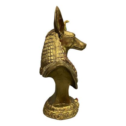 Anubis Egipcio Figura De Resina 23cm Tipo Bronce