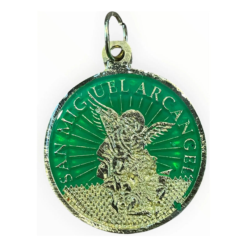 Dije San Miguel Corazón Verde 30mm by HEREJE