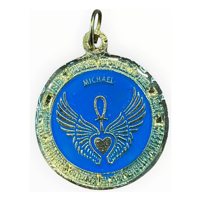 Dije San Miguel Corazón Azul Claro 30mm by HEREJE