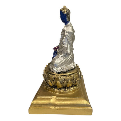 Buda De La Salud Y Meditación 15 Cm Escultura De Resina