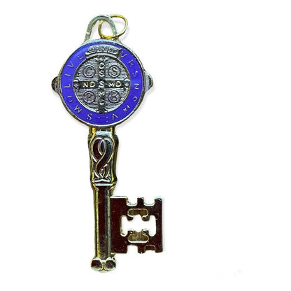Llave De San Benito Dije Baño De Oro Encapsulado 5cm Varios