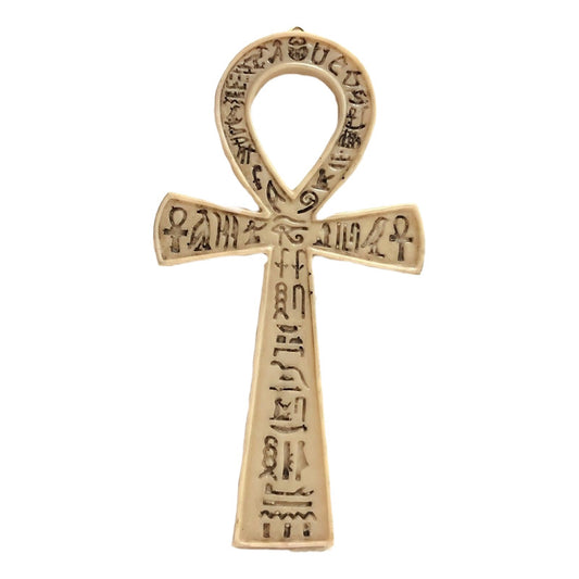 Cruz Egipcia Ankh Resina Nacional Pintada A Mano 18 Cm