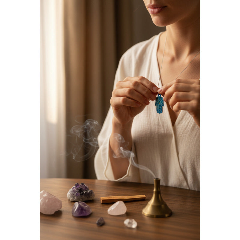 Dije Mano De Fatima Encapsulado 3 Cm De Altura