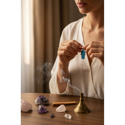 Dije Mano De Fatima Encapsulado 3 Cm De Altura