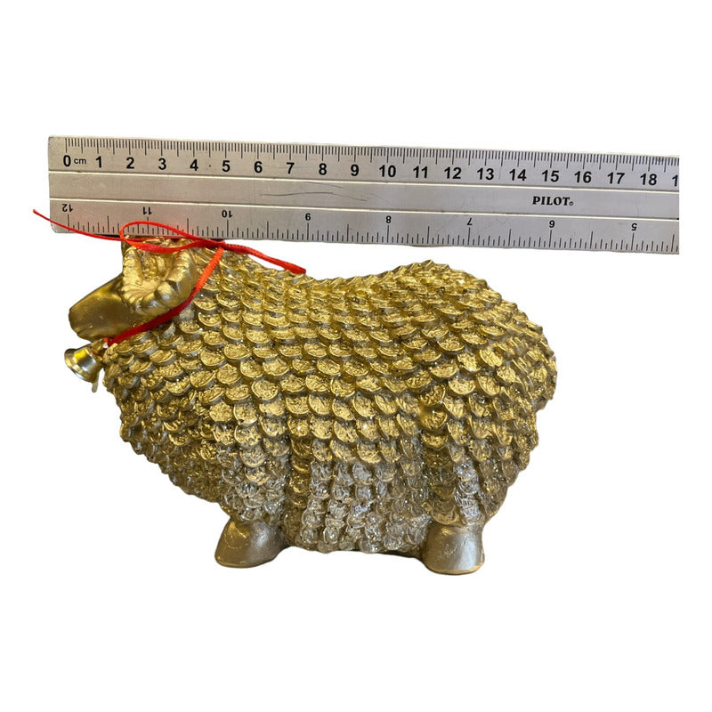 Borrego Abundancia Cimarrón Dorado 10.5 Cm Resina
