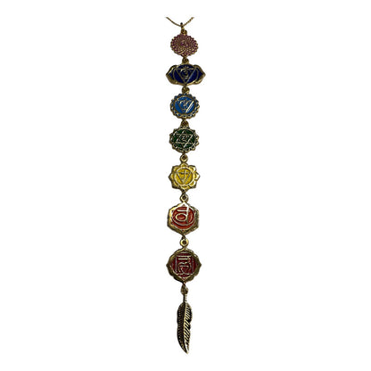7 Chakras Dije De Chapa De Oro + Cadena Hecho En Mexico