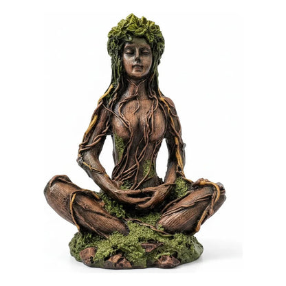 Figura Diosa Gaia Madre Tierra Meditación Resina Conre by HEREJE