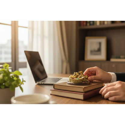 Caballo Con Cabra En Base Redonda 3x6 Cm Amuleto Año Chino. Base Translucida