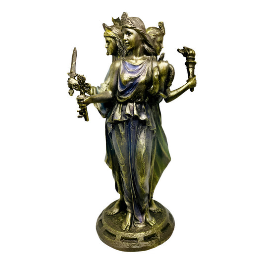 Estatua Hecate Triple Diosa Resina 21cm