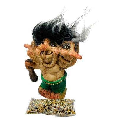 Troll Éxito 3 Cabezas + Semillas + Hoja Activación 10 Cm