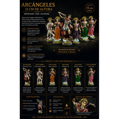 Arcangel 15 Cm De Altura San Migue, Rafael, Gabriel Etc. Jofiel by HEREJE