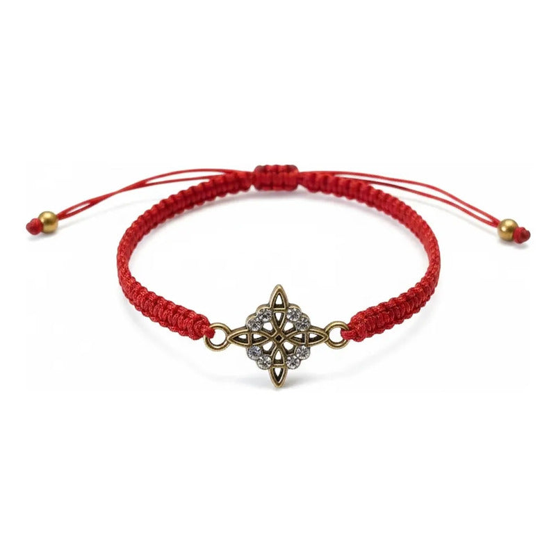 Pulseras De Hilo Tejido Artesanal. Nudo Hilo Rojo 18 Cm by HEREJE