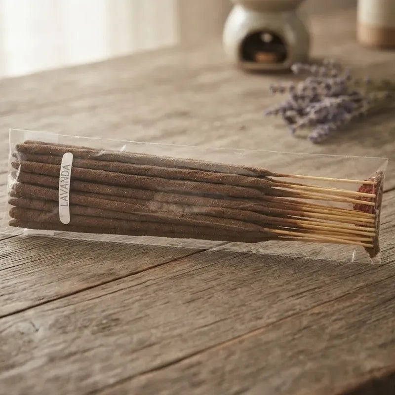 Incienso Artesanal 20 Varitas Gruesas Aroma A Elegir Lavanda by HEREJE