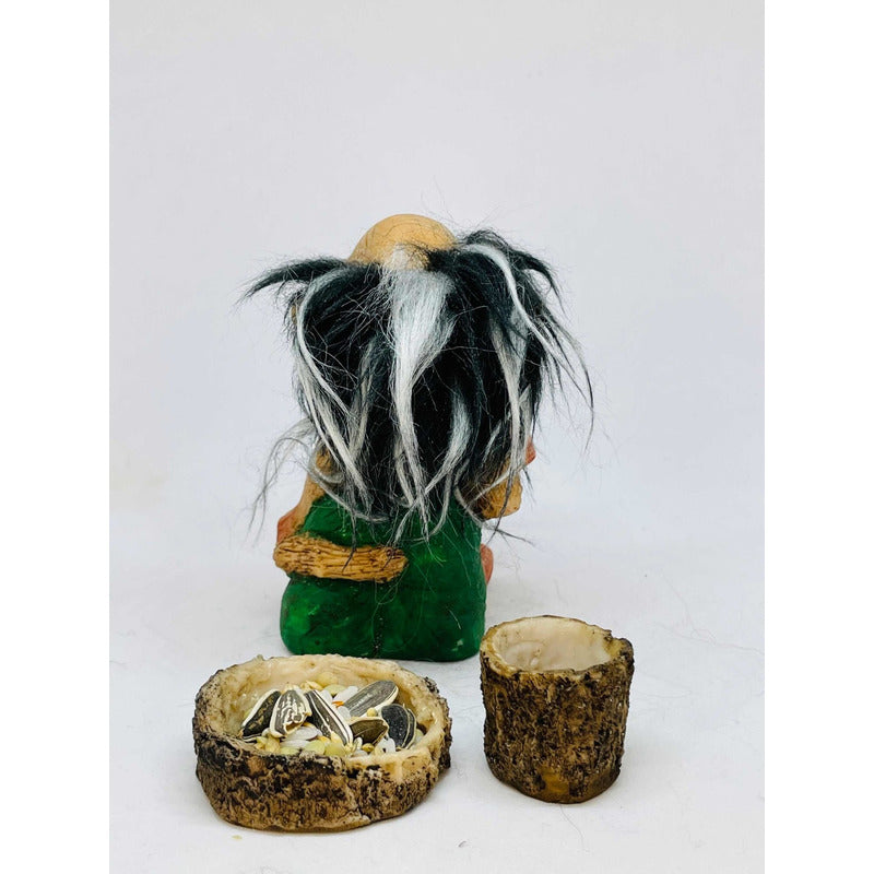 Troll Deseos + Comedero 10cm Figura De Resina Nacional