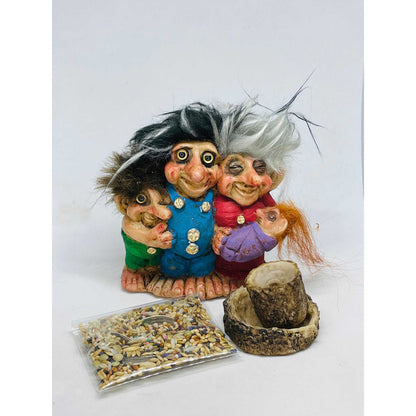 Troll Familia + Comedero 9 Cm Figura En Resina Nacional Variado by HEREJE