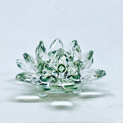 Flor De Loto En Cristal Importado 8cm De Largo.