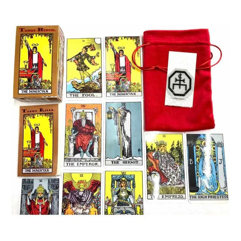 Tarot Rider + Instructivo + Amuleto + Morral 12.5cm by HEREJE