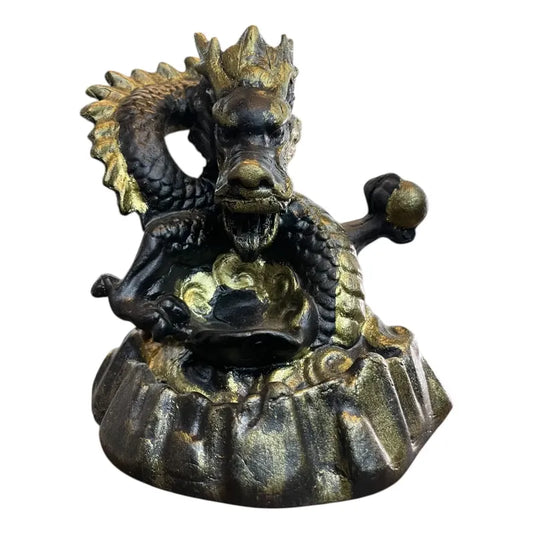Cascada De Humo Dragon 14 Cm De Altura Negro Dragón by HEREJE