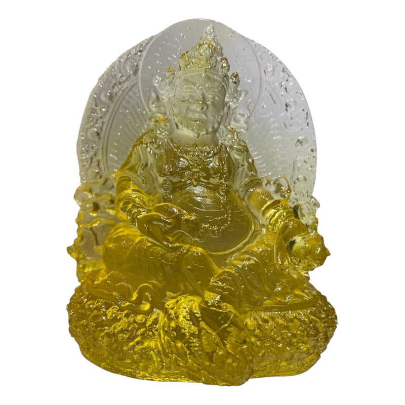 Dzambhala De La Prosperidad Buda En Resina Cristal 12cm
