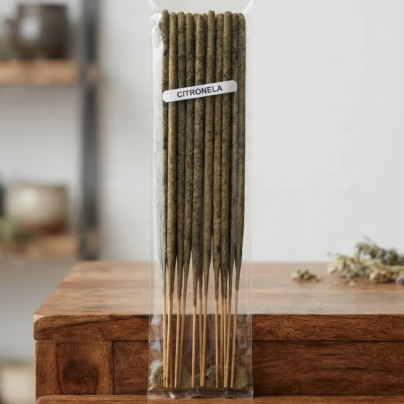 Incienso Artesanal 20 Varitas Gruesas Aroma A Elegir Citronela by HEREJE
