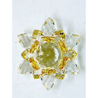 Flor De Loto En Cristal Importado 8cm De Largo.