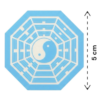 Bagua Vinilo Sticker 5 Cm X 5 Cm Azul Claro by HEREJE