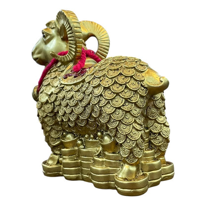 Figura Borrego De La Abundancia Feng Shui Dorado 13 Cm Dorado by HEREJE