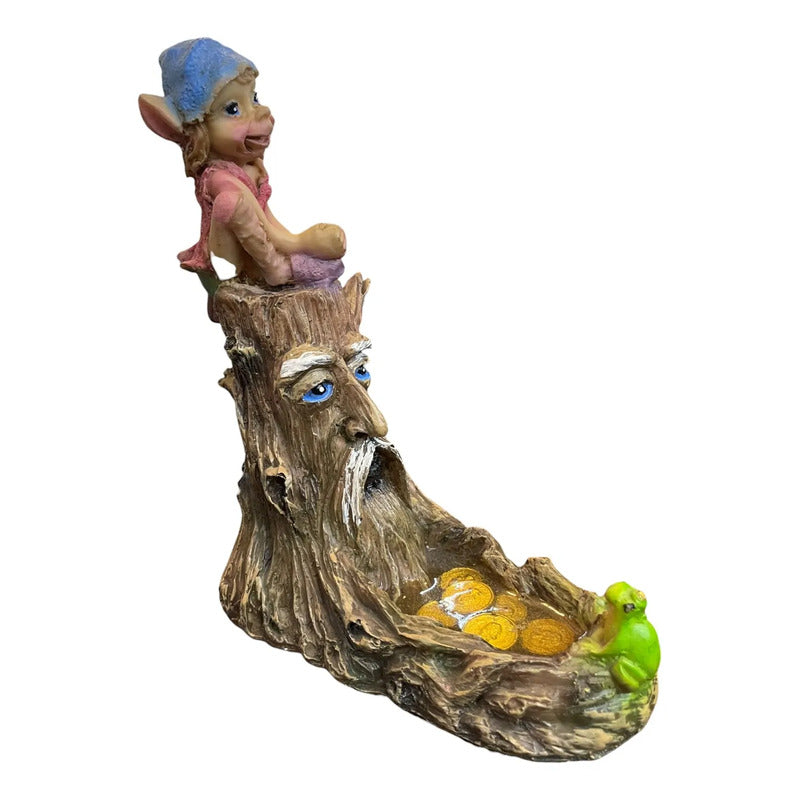 Porta Inciensos En Forma De Arbol Artesanales Arbol Charco Elfo 17 Cm Árbol Charco Elfo by HEREJE