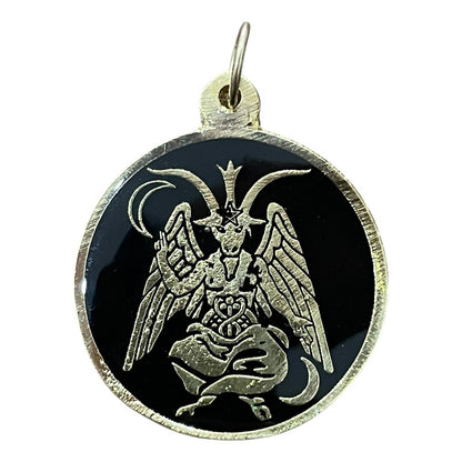 Medalla Encapsulada 25mm Amuleto De Protección Varios Modelo Baphomet 25mm
