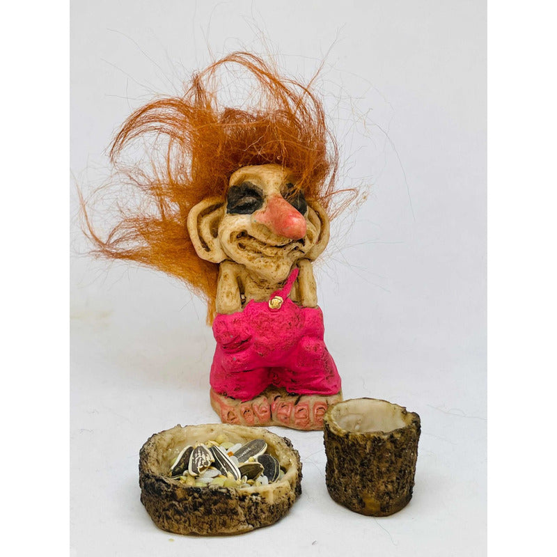 Troll Gay + Comedero 10 Cm Figura De Resina Nacional