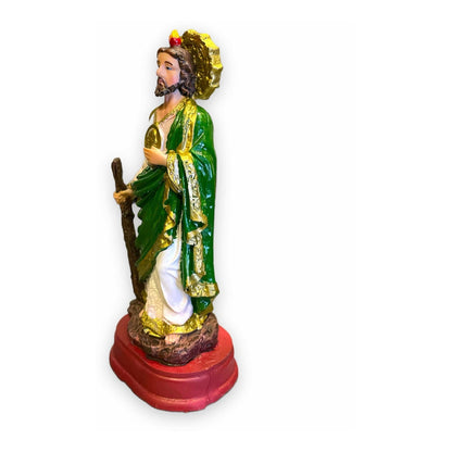San Judas Tadeo Escultura D Resina Hecho A Mano 14.4x5x6.4cm