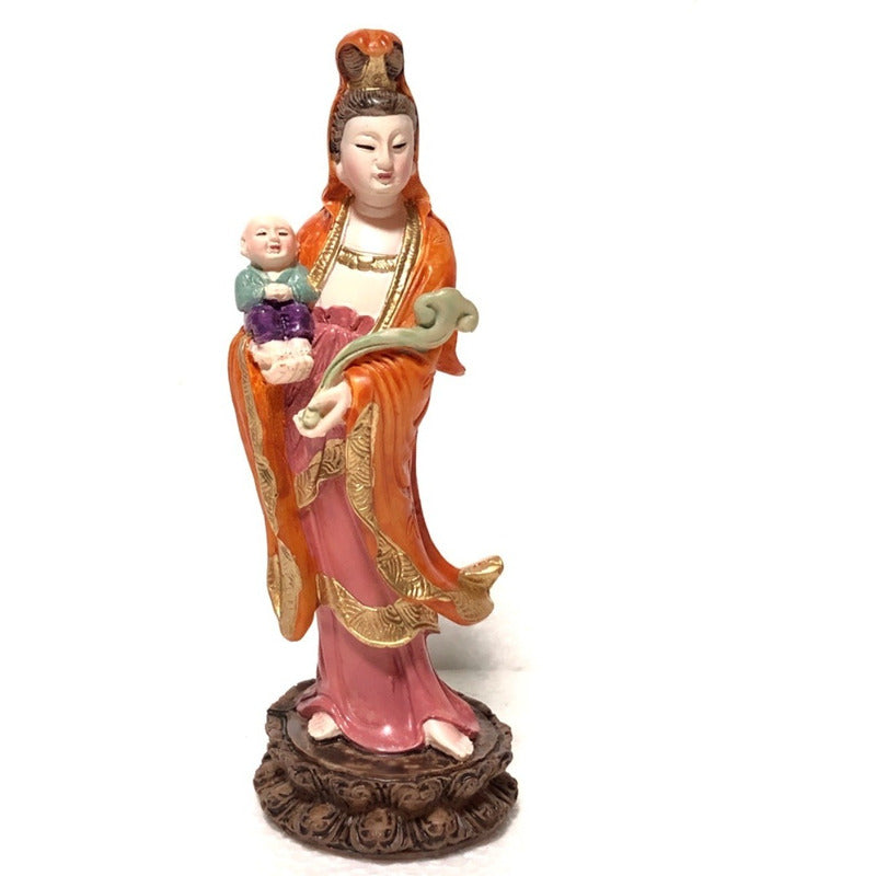 Kwan Yin  Diosa Amor Y Bendiciones Resina Artesanal.