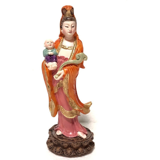 Kwan Yin  Diosa Amor Y Bendiciones Resina Artesanal.