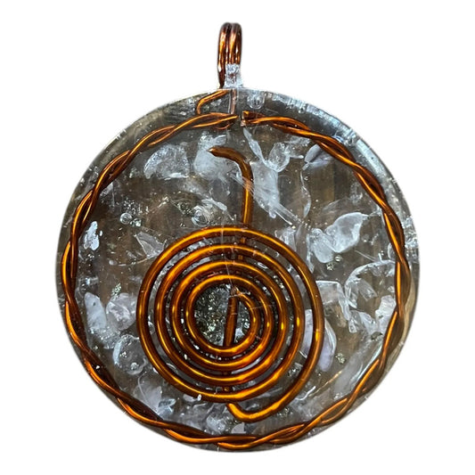 Dije De Resina Con Cobre Y Cuarzo. Cho Ku Rei Amatista by HEREJE