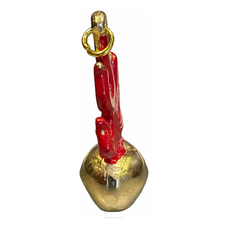 Bola De Fuego Amuleto De Feng Shui Baño De Oro 3 Cm Alto