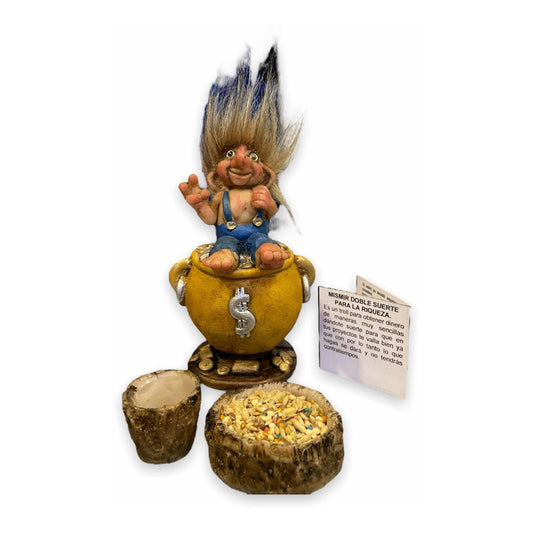 Troll Mismir Doble Suerte + Comedero + Semillas 11.5x7x6 Cm.