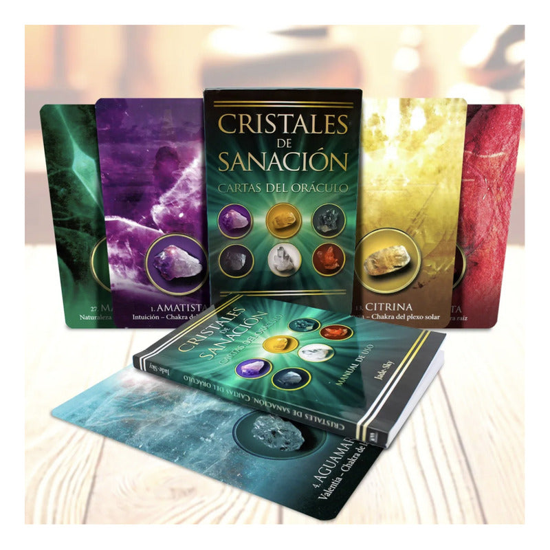 Oráculo Cristales De Sanación 44 Cartas + Guía Esotérica